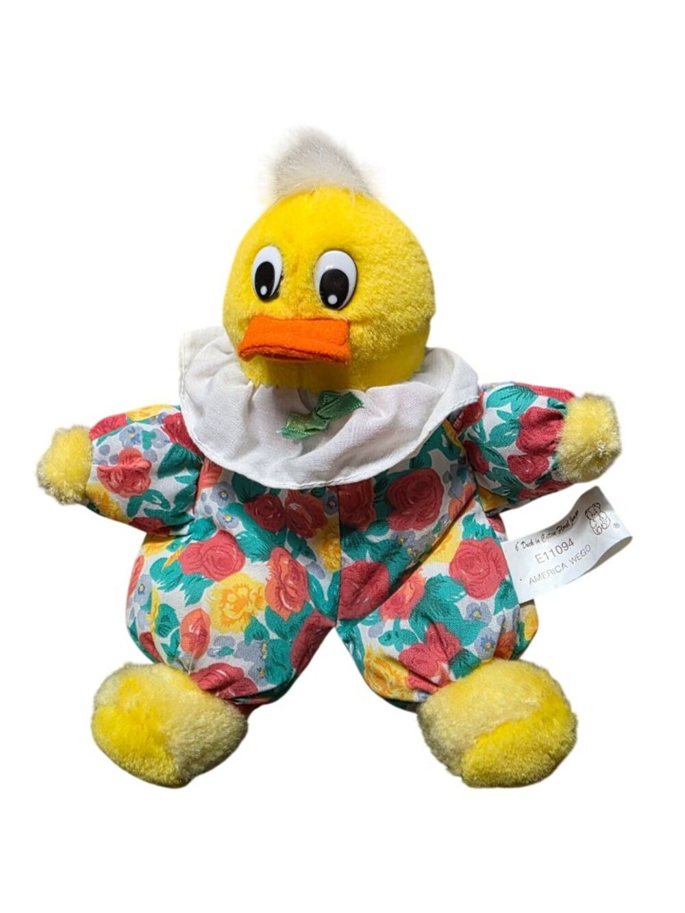 Vintage American Wego 6-inch Plush Puff Chick In a Colorful Outfit